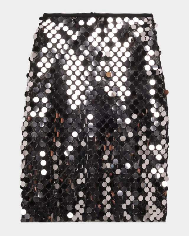 Yumi Sequined Mesh Skirt